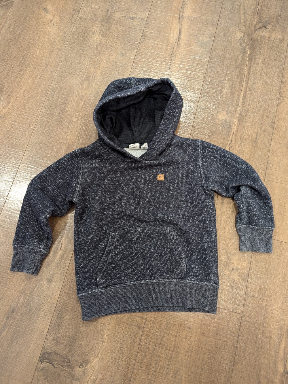 tentree Toddler Charcoal Grey Heathered Pullover Hoodie - Size 3T